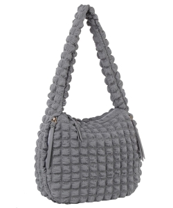 Fluke Puffy Shoulder Bag Hobo DX-0211 GRAY
